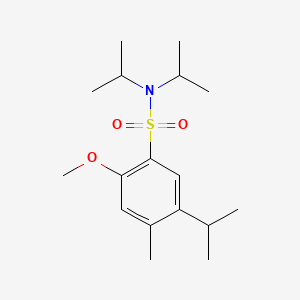molecular formula C17H29NO3S B7456387 2-methoxy-4-methyl-N,N,5-tris(propan-2-yl)benzene-1-sulfonamide 