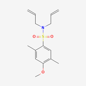 molecular formula C15H21NO3S B7456390 4-methoxy-2,5-dimethyl-N,N-bis(prop-2-en-1-yl)benzene-1-sulfonamide 
