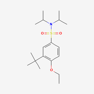 molecular formula C18H31NO3S B7456396 3-tert-butyl-4-ethoxy-N,N-bis(propan-2-yl)benzene-1-sulfonamide 