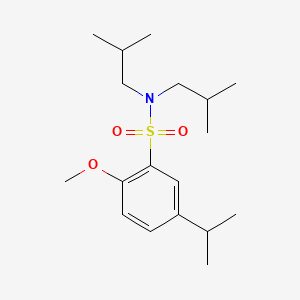 2-methoxy-N,N-bis(2-methylpropyl)-5-(propan-2-yl)benzene-1-sulfonamide