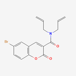 molecular formula C16H14BrNO3 B7456449 6-bromo-2-oxo-N,N-bis(prop-2-en-1-yl)-2H-chromene-3-carboxamide 