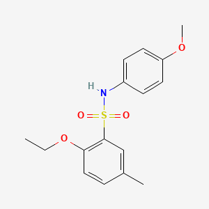 molecular formula C16H19NO4S B7456485 2-ethoxy-N-(4-methoxyphenyl)-5-methylbenzene-1-sulfonamide 