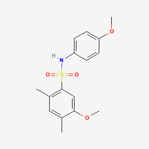 molecular formula C16H19NO4S B7456492 5-methoxy-N-(4-methoxyphenyl)-2,4-dimethylbenzene-1-sulfonamide 