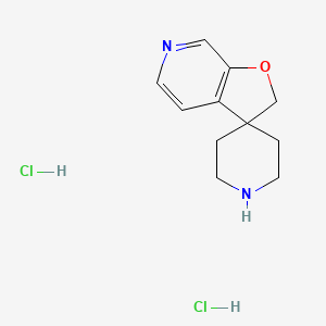 molecular formula C11H16Cl2N2O B7456516 2H-Spiro[furo[2,3-C]pyridine-3,4'-piperidine] dihydrochloride 