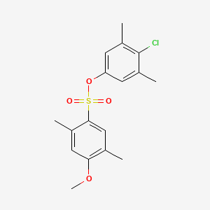molecular formula C17H19ClO4S B7456538 4-Chloro-3,5-dimethylphenyl 4-methoxy-2,5-dimethylbenzene-1-sulfonate 