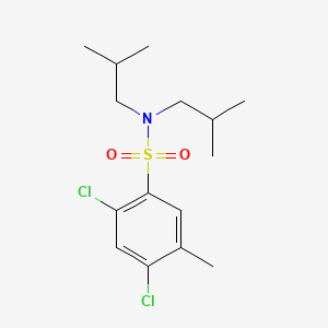 molecular formula C15H23Cl2NO2S B7456560 2,4-dichloro-5-methyl-N,N-bis(2-methylpropyl)benzene-1-sulfonamide 