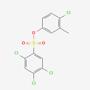 molecular formula C13H8Cl4O3S B7456577 4-Chloro-3-methylphenyl 2,4,5-trichlorobenzene-1-sulfonate 