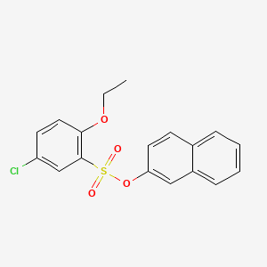 molecular formula C18H15ClO4S B7456635 Naphthalen-2-yl 5-chloro-2-ethoxybenzene-1-sulfonate 