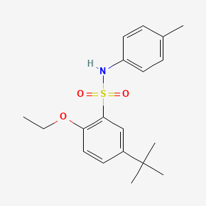 molecular formula C19H25NO3S B7456649 5-tert-butyl-2-ethoxy-N-(4-methylphenyl)benzene-1-sulfonamide 