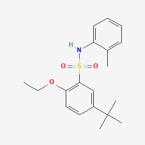 molecular formula C19H25NO3S B7456652 5-tert-butyl-2-ethoxy-N-(2-methylphenyl)benzene-1-sulfonamide 