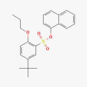 molecular formula C23H26O4S B7456671 Naphthalen-1-yl 5-tert-butyl-2-propoxybenzene-1-sulfonate 