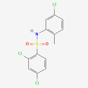 molecular formula C13H10Cl3NO2S B7456676 2,4-dichloro-N-(5-chloro-2-methylphenyl)benzene-1-sulfonamide 