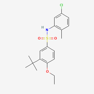 molecular formula C19H24ClNO3S B7456696 3-tert-butyl-N-(5-chloro-2-methylphenyl)-4-ethoxybenzene-1-sulfonamide 