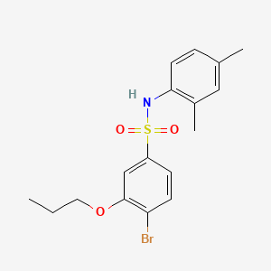 molecular formula C17H20BrNO3S B7456707 4-bromo-N-(2,4-dimethylphenyl)-3-propoxybenzene-1-sulfonamide 
