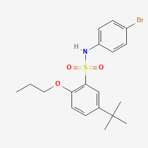 molecular formula C19H24BrNO3S B7456744 N-(4-bromophenyl)-5-tert-butyl-2-propoxybenzene-1-sulfonamide 