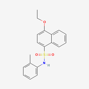 molecular formula C19H19NO3S B7456758 4-ethoxy-N-(2-methylphenyl)naphthalene-1-sulfonamide 