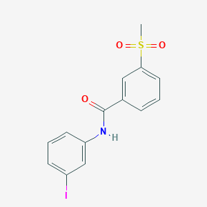 molecular formula C14H12INO3S B7456796 N-(3-iodophenyl)-3-methylsulfonylbenzamide 