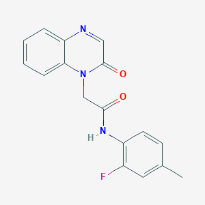 molecular formula C17H14FN3O2 B7456804 N-(2-fluoro-4-methylphenyl)-2-(2-oxoquinoxalin-1(2H)-yl)acetamide 