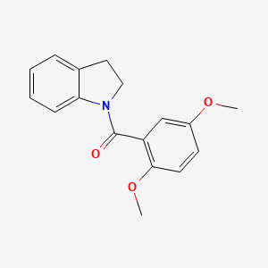 molecular formula C17H17NO3 B7456849 2,3-Dihydroindol-1-yl-(2,5-dimethoxyphenyl)methanone 