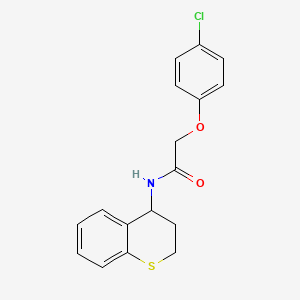 molecular formula C17H16ClNO2S B7456868 2-(4-chlorophenoxy)-N-(3,4-dihydro-2H-thiochromen-4-yl)acetamide 