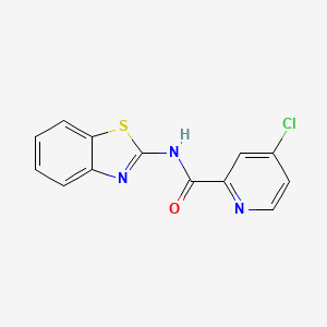 molecular formula C13H8ClN3OS B7456876 N-(1,3-benzothiazol-2-yl)-4-chloropyridine-2-carboxamide 