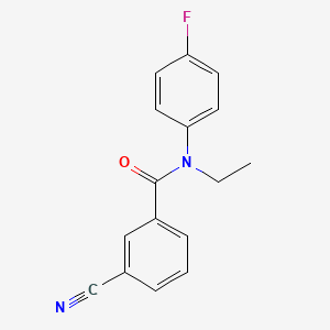 molecular formula C16H13FN2O B7456880 3-cyano-N-ethyl-N-(4-fluorophenyl)benzamide 