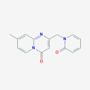 molecular formula C15H13N3O2 B7456894 8-Methyl-2-[(2-oxopyridin-1-yl)methyl]pyrido[1,2-a]pyrimidin-4-one 