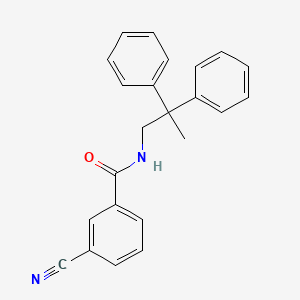 molecular formula C23H20N2O B7456908 3-cyano-N-(2,2-diphenylpropyl)benzamide 