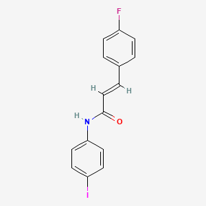 molecular formula C15H11FINO B7456921 (2E)-3-(4-fluorophenyl)-N-(4-iodophenyl)prop-2-enamide 
