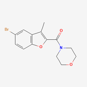 molecular formula C14H14BrNO3 B7456924 4-(5-Bromo-3-methyl-1-benzo[b]furan-2-carbonyl)morpholine 