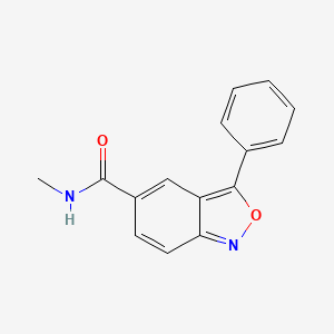 molecular formula C15H12N2O2 B7456932 N-methyl-3-phenyl-2,1-benzoxazole-5-carboxamide 