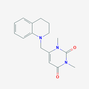 molecular formula C16H19N3O2 B7456966 6-(3,4-dihydro-2H-quinolin-1-ylmethyl)-1,3-dimethylpyrimidine-2,4-dione 