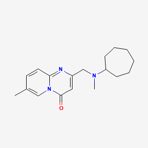 molecular formula C18H25N3O B7456974 2-[[Cycloheptyl(methyl)amino]methyl]-7-methylpyrido[1,2-a]pyrimidin-4-one 