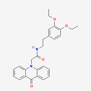 molecular formula C27H28N2O4 B7456996 N-[2-(3,4-diethoxyphenyl)ethyl]-2-(9-oxoacridin-10-yl)acetamide 