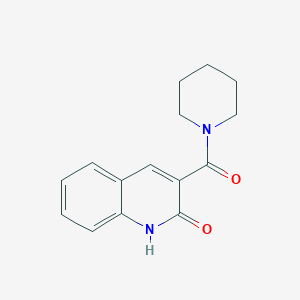 molecular formula C15H16N2O2 B7457007 3-(piperidine-1-carbonyl)-1H-quinolin-2-one 