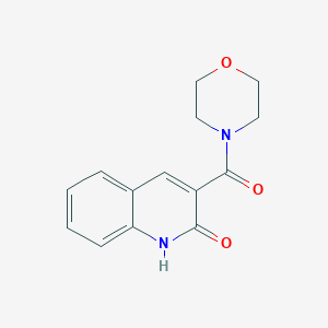 molecular formula C14H14N2O3 B7457010 3-(morpholine-4-carbonyl)-1H-quinolin-2-one 