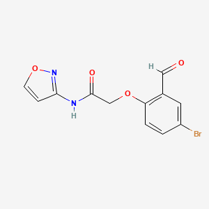 molecular formula C12H9BrN2O4 B7457025 2-(4-bromo-2-formylphenoxy)-N-(1,2-oxazol-3-yl)acetamide 