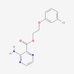 molecular formula C13H12ClN3O3 B7457050 2-(3-Chlorophenoxy)ethyl 3-aminopyrazine-2-carboxylate 