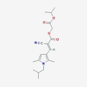 molecular formula C19H26N2O4 B7457060 (2-oxo-2-propan-2-yloxyethyl) (E)-2-cyano-3-[2,5-dimethyl-1-(2-methylpropyl)pyrrol-3-yl]prop-2-enoate 
