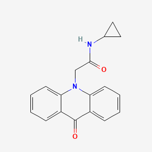 molecular formula C18H16N2O2 B7457064 N-cyclopropyl-2-(9-oxoacridin-10-yl)acetamide 