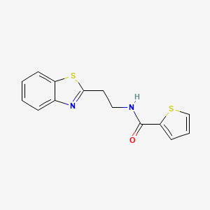 molecular formula C14H12N2OS2 B7457079 N-[2-(1,3-benzothiazol-2-yl)ethyl]thiophene-2-carboxamide 
