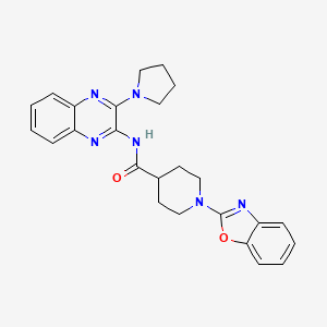 molecular formula C25H26N6O2 B7457100 1-(1,3-benzoxazol-2-yl)-N-(3-pyrrolidin-1-ylquinoxalin-2-yl)piperidine-4-carboxamide 