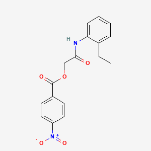 molecular formula C17H16N2O5 B7457107 [2-(2-Ethylanilino)-2-oxoethyl] 4-nitrobenzoate 