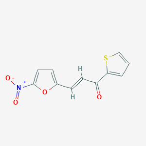 molecular formula C11H7NO4S B7457117 3-(5-Nitrofuran-2-yl)-1-(thiophen-2-yl)prop-2-en-1-one 