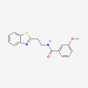 molecular formula C17H16N2O2S B7457125 N-[2-(1,3-benzothiazol-2-yl)ethyl]-3-methoxybenzamide 