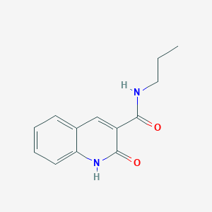 molecular formula C13H14N2O2 B7457129 2-oxo-N-propyl-1H-quinoline-3-carboxamide 