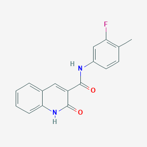 molecular formula C17H13FN2O2 B7457138 N-(3-fluoro-4-methylphenyl)-2-oxo-1H-quinoline-3-carboxamide 
