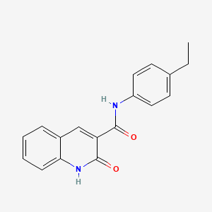 molecular formula C18H16N2O2 B7457145 N-(4-ethylphenyl)-2-oxo-1H-quinoline-3-carboxamide 
