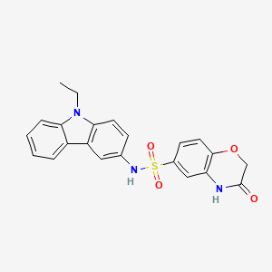 molecular formula C22H19N3O4S B7457164 N-(9-ethylcarbazol-3-yl)-3-oxo-4H-1,4-benzoxazine-6-sulfonamide 