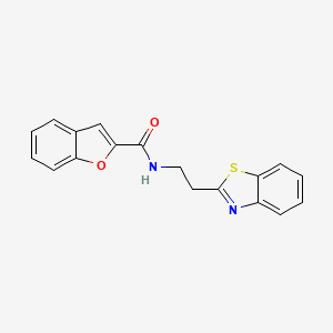 molecular formula C18H14N2O2S B7457166 N-[2-(1,3-benzothiazol-2-yl)ethyl]-1-benzofuran-2-carboxamide 